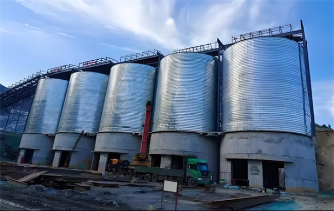 昌江螺旋卷板仓施工现场